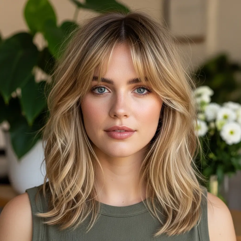 #5 Face-Framing Choppy Bangs and Hair