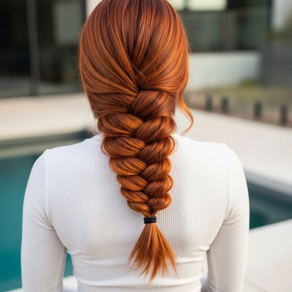 #5 Dark Auburn Mermaid Braid