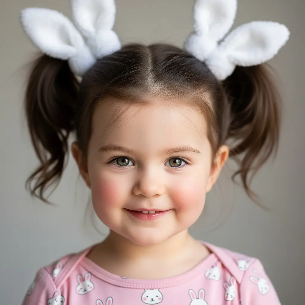 #6 Adorable Playful High Pigtails with Bunny Ears