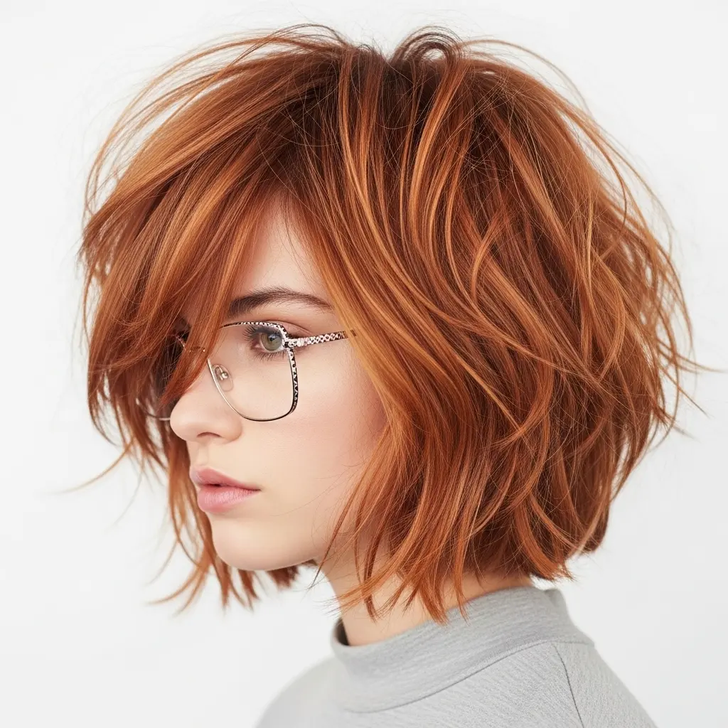 #8 Extra Choppy Inverted Bob Cut on Fine Hair