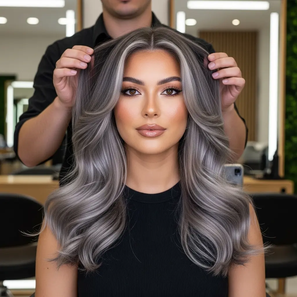 Ash Brown Face-Framing Money-Piece on Long Soft S-Waves