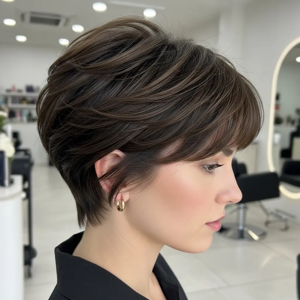 #1 Textured Pixie Bob with Bangs