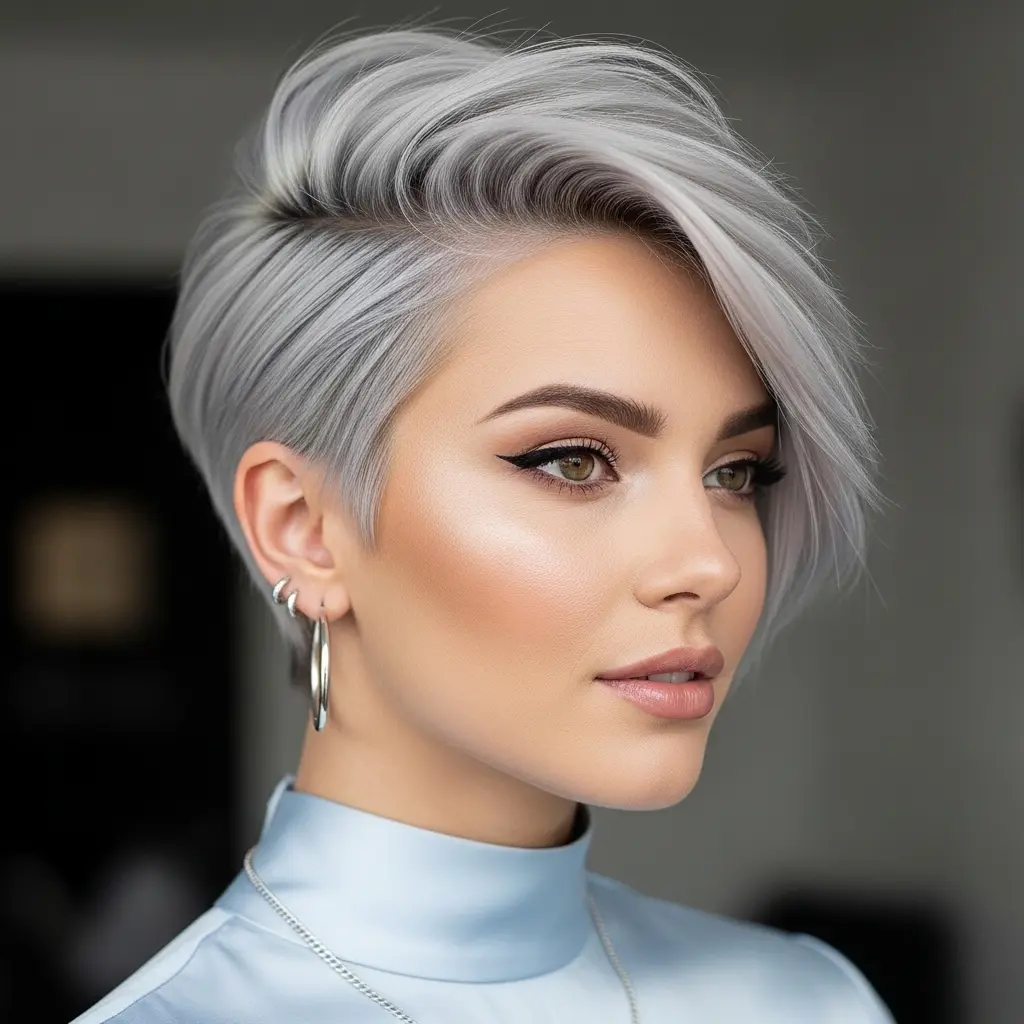 #10 Undercut Pixie Bob with Statement Bangs