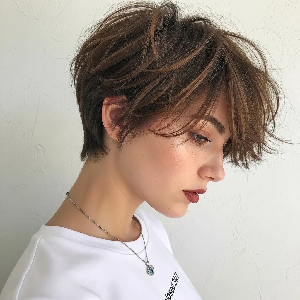 #17 Messy Dark Brown Pixie Bob