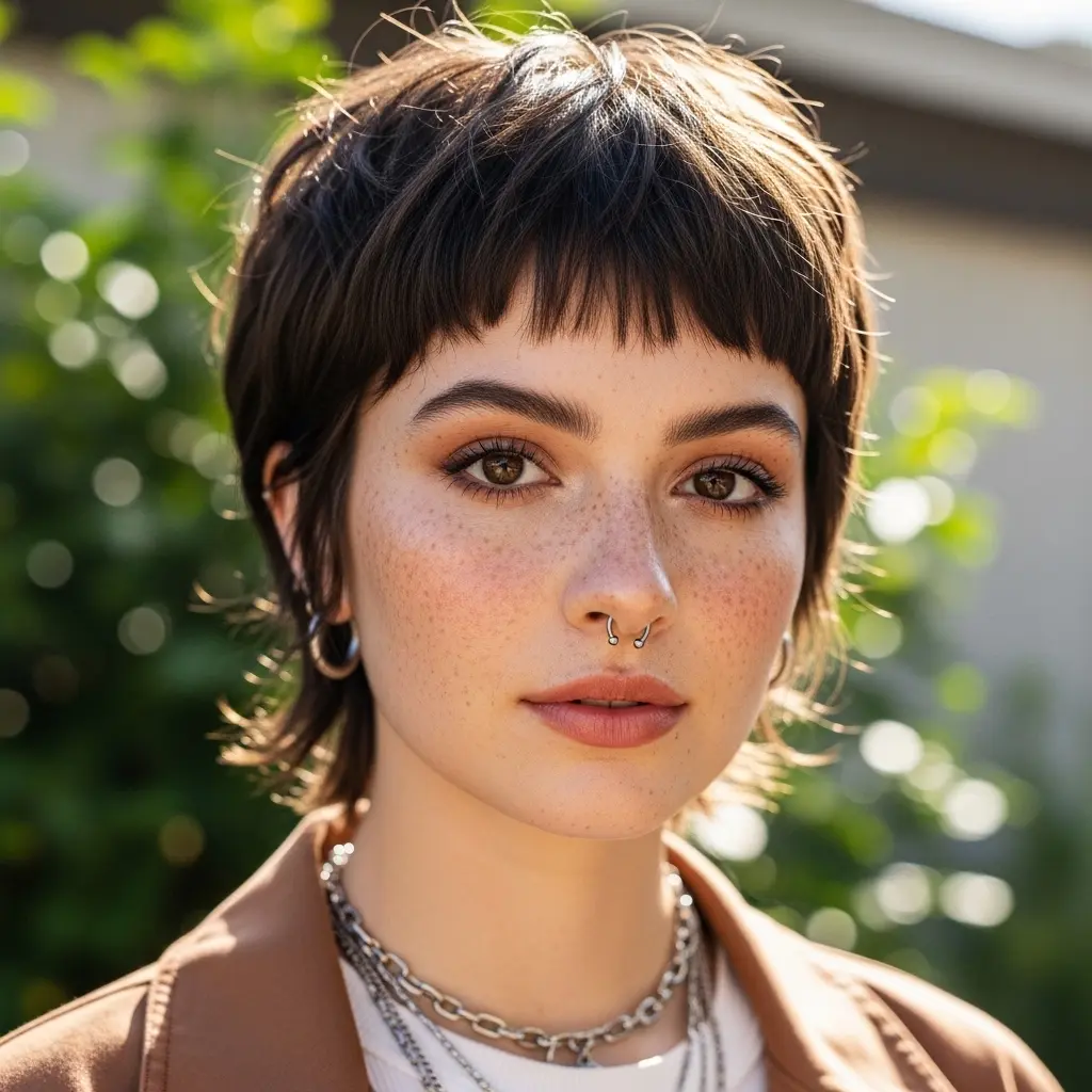 #2 Pixie Bob with Full Bangs for a Classic Look