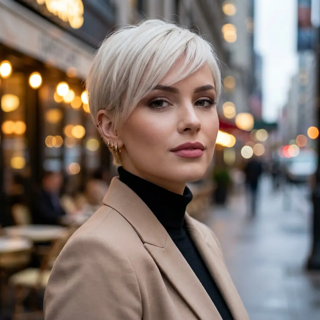 #4 Pixie Cut for a Chubby Oval Face