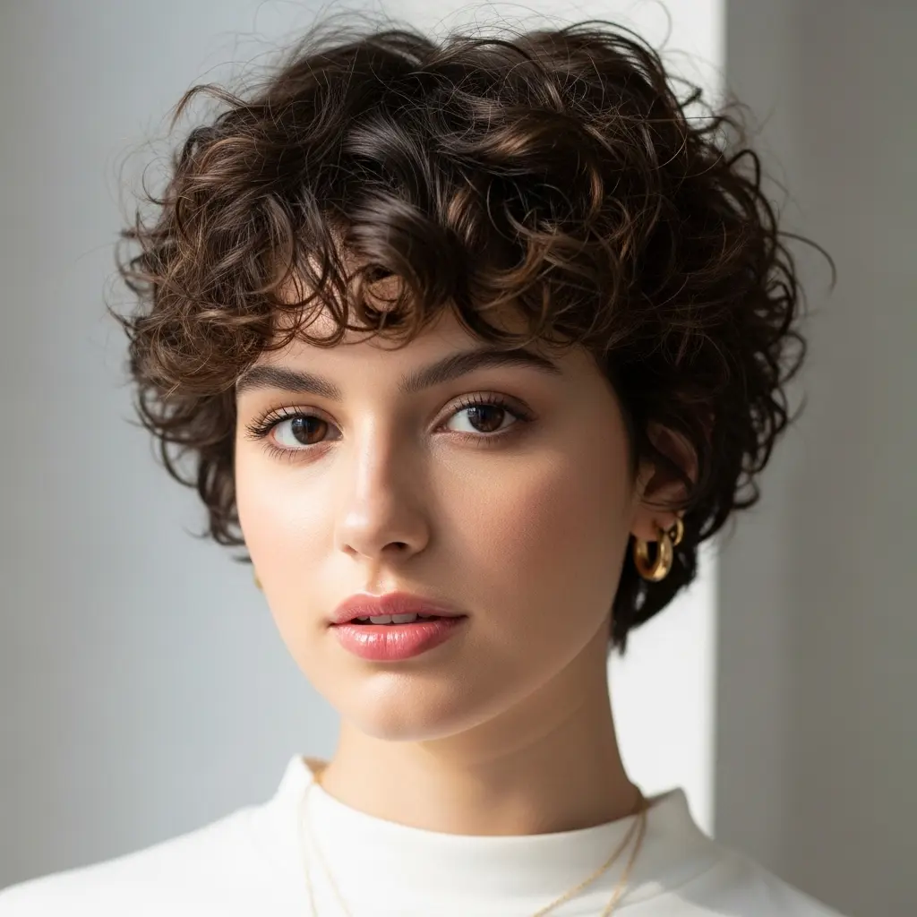 #7 Curly Pixie Bob with Curled Fringe