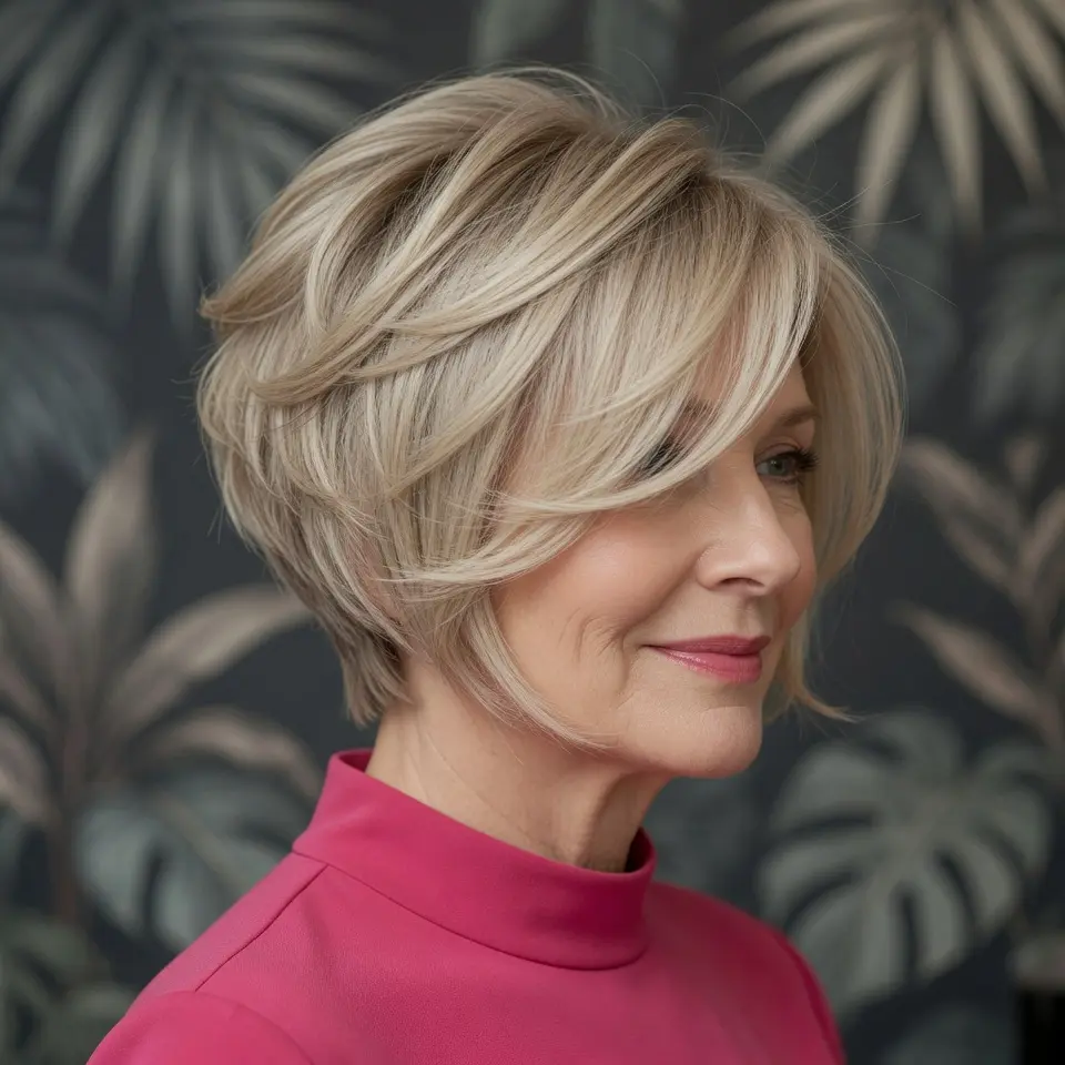 #10 Side-Swept Pixie with Visible Layers
