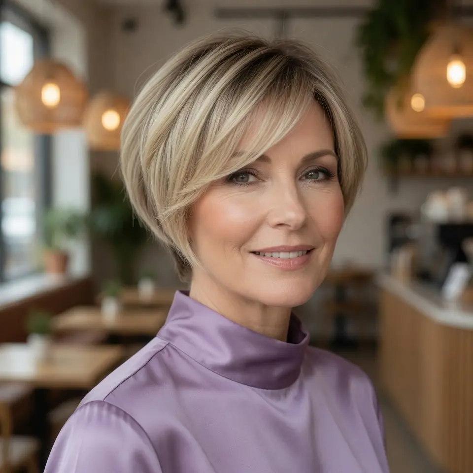 #10 Blonde Pixie Bob with Root Shadowing