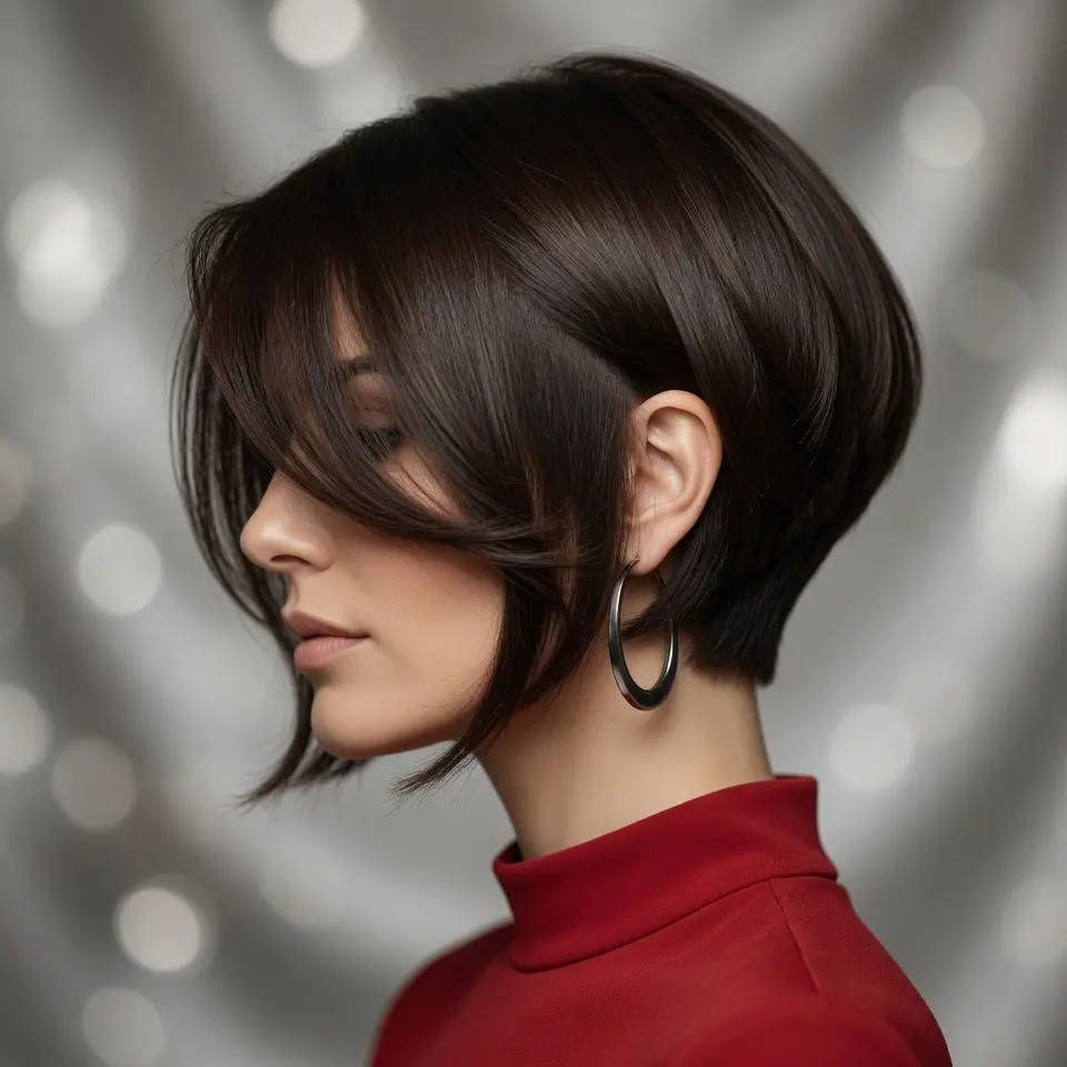 #10 Stacked and Angled Pixie Bob for Thin Hair