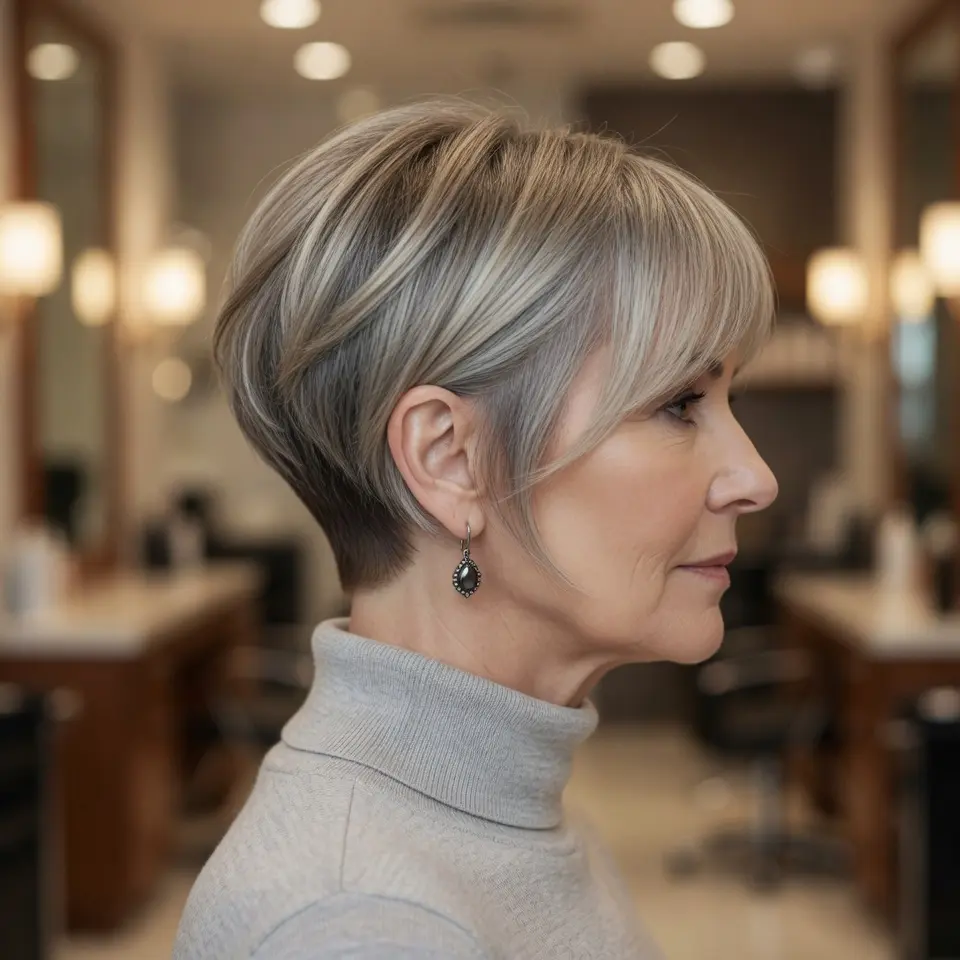 #10 Stylish Brushed-Forward Fringe