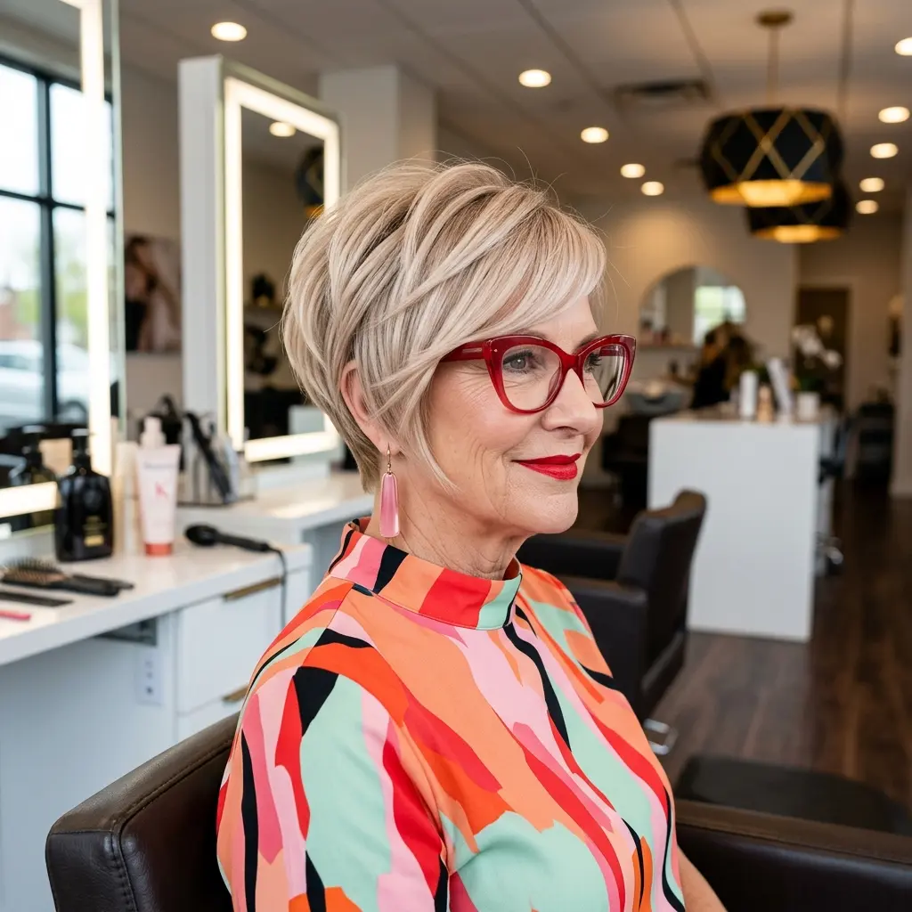 #13 Side-Swept Pixie for Round Faces