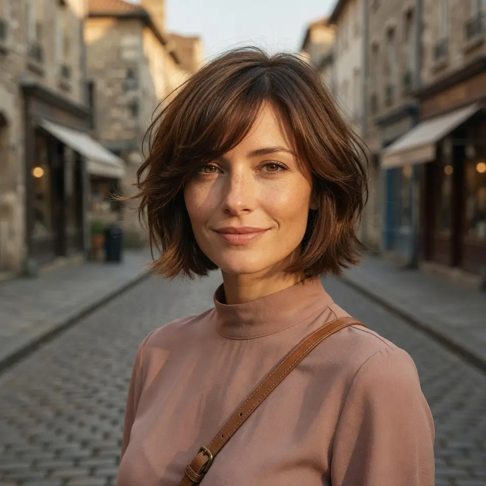 #13 Pixie Bob Haircut with Bangs and Soft Layers