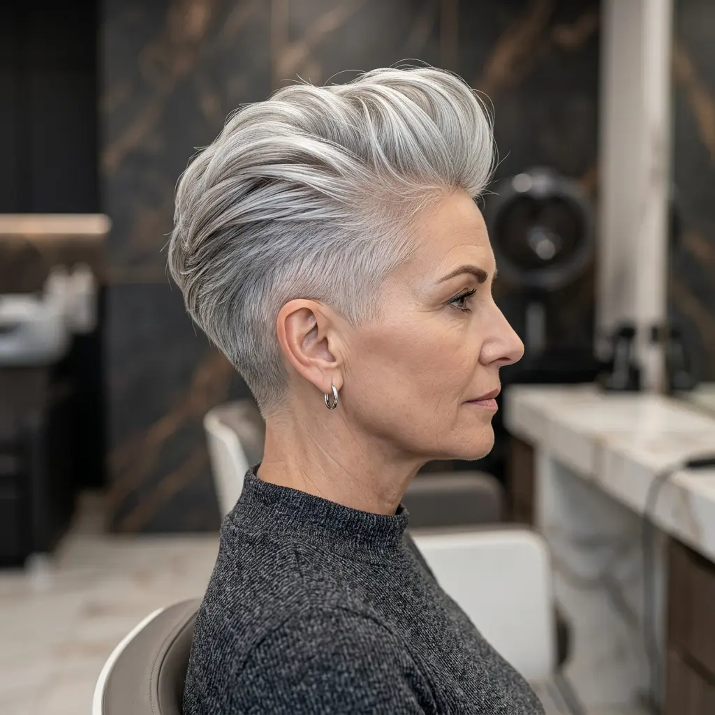 #14 Pompadour Silver Pixie