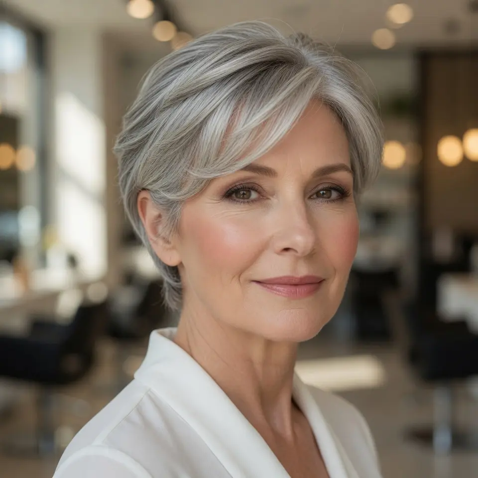 #15 Classic Silver Voluminous Taper for Women Over 60