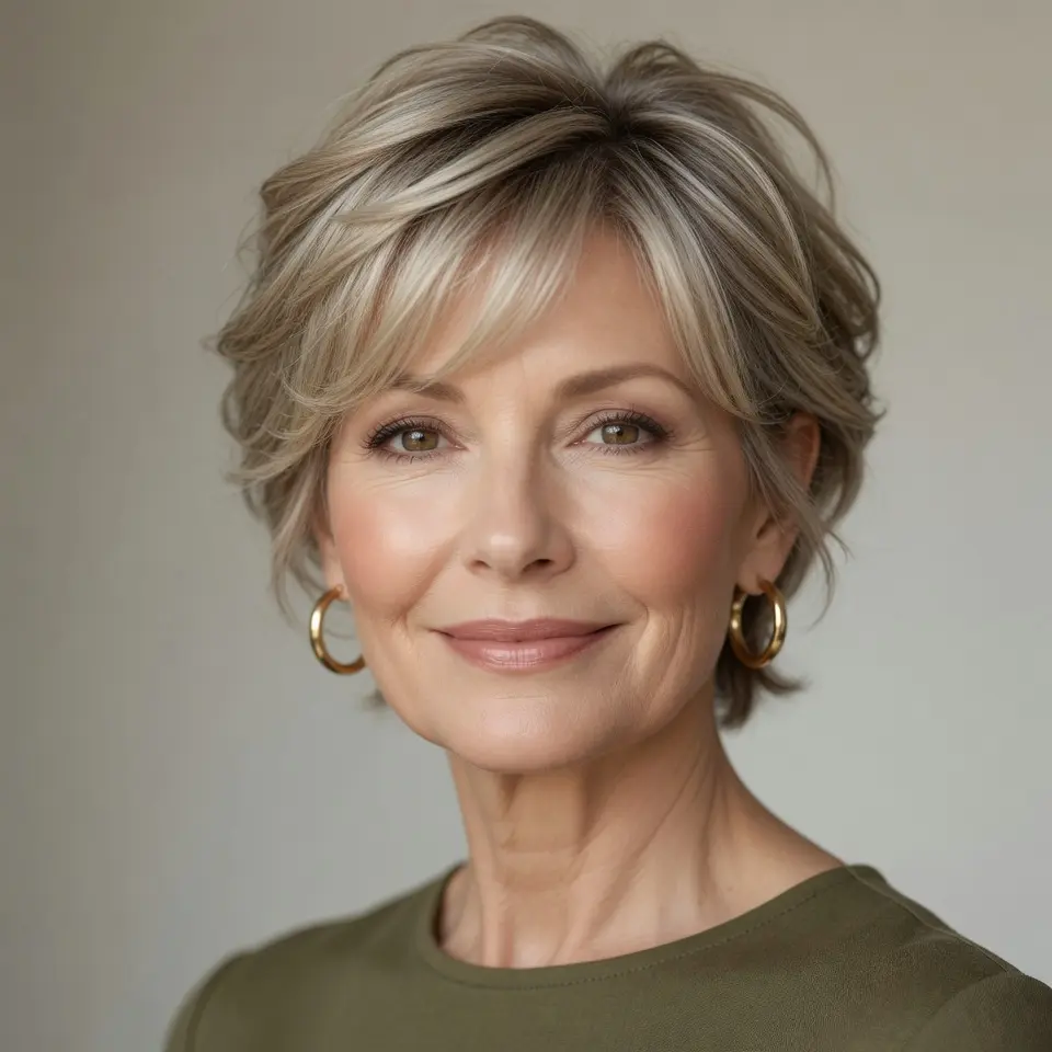 #16 Effervescent Silver Windblown Pixie
