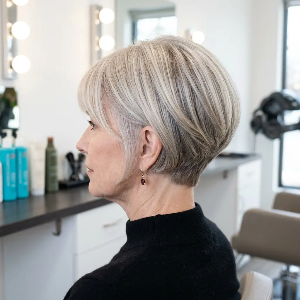 #17 Ash Blonde Long Pixie Style