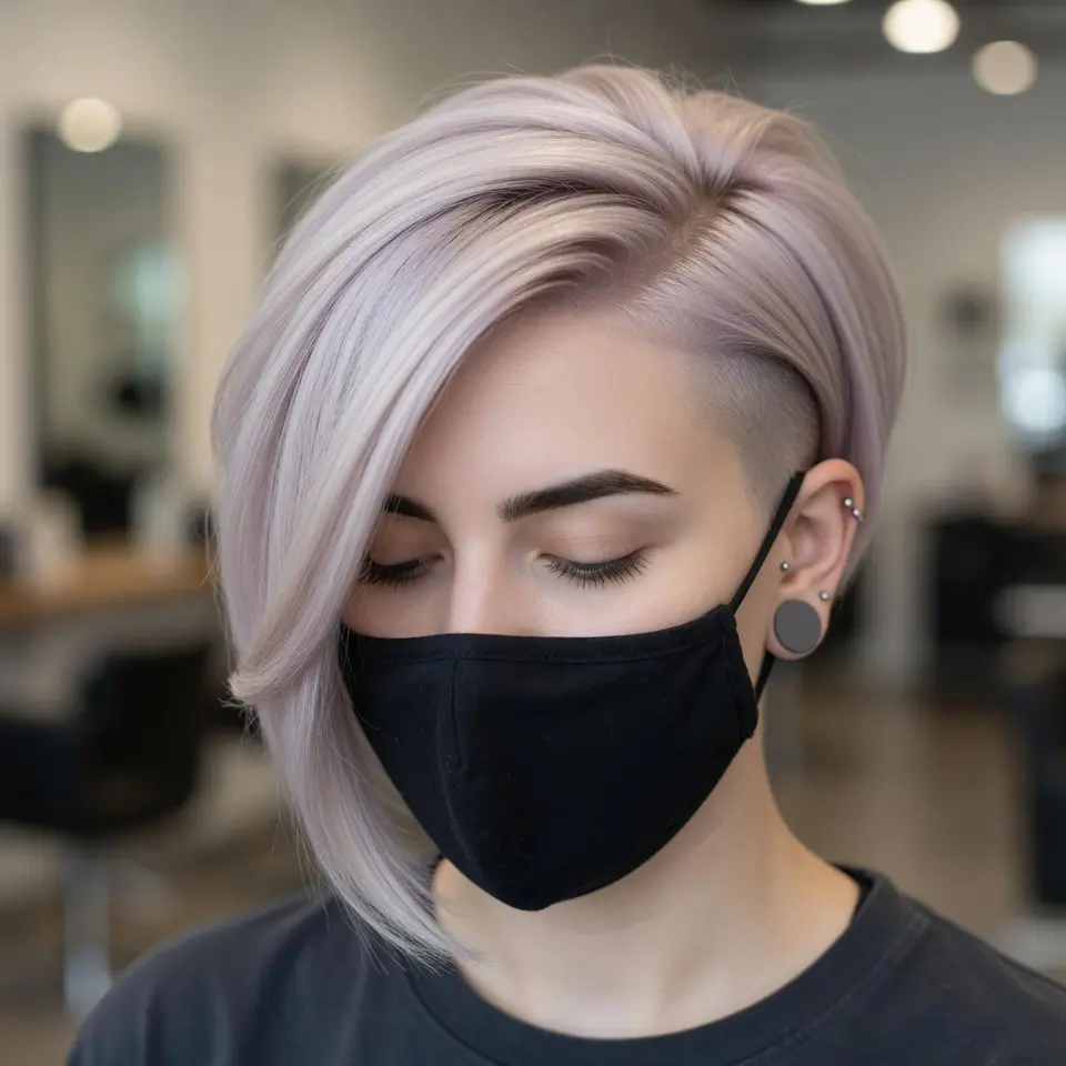 #17 Purple Roots on a Stepped Undercut