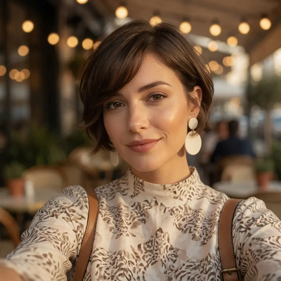 #18 Long Pixie Bob with Side Part