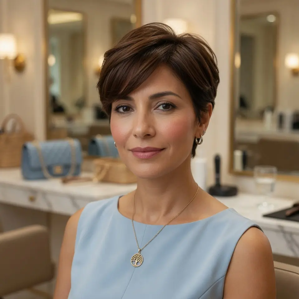 #18 Soft Side-Swept Long Pixie with Face-Framing Layers