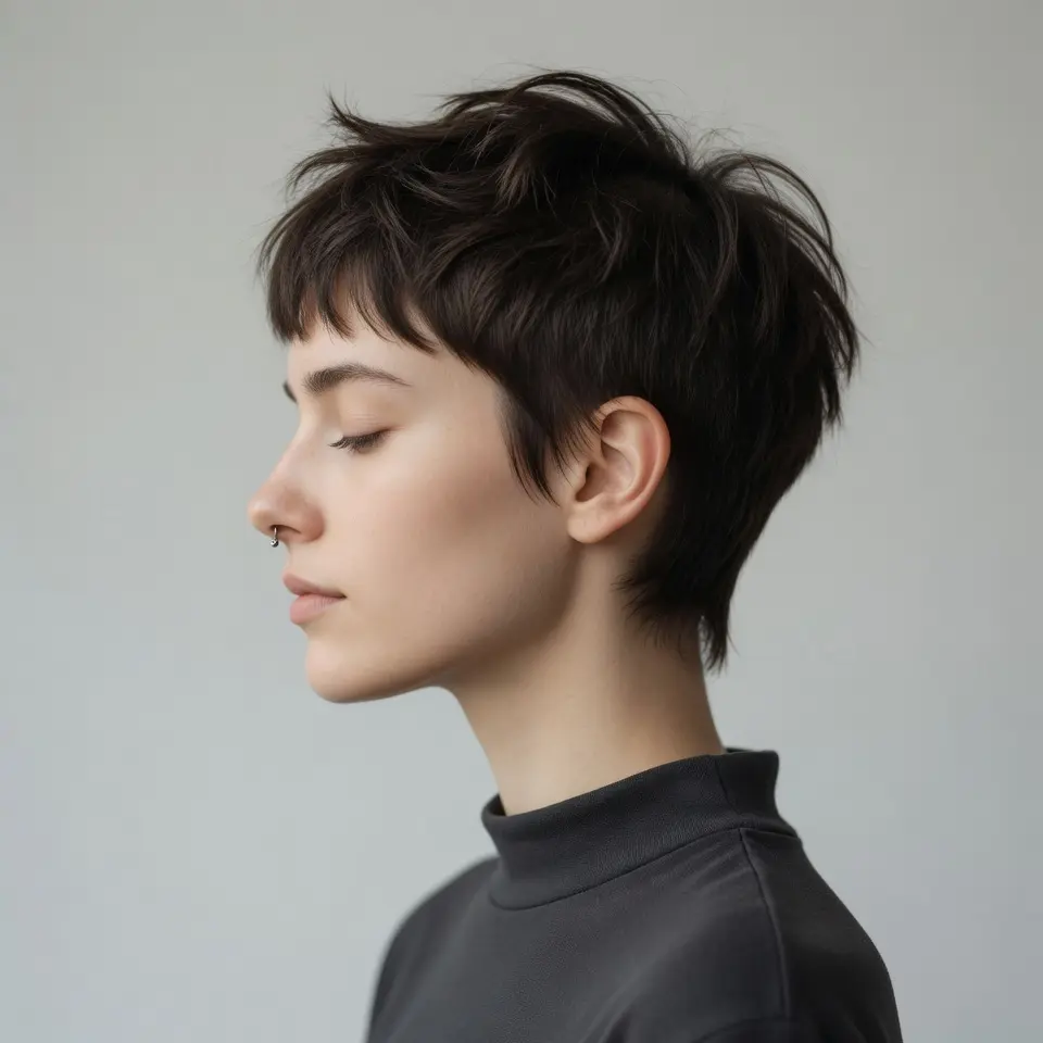 #18 Feminine Lived-In Pixie with Sideburns