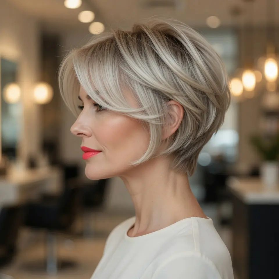 #18 Pixie Bob Haircut with Stacked Layers