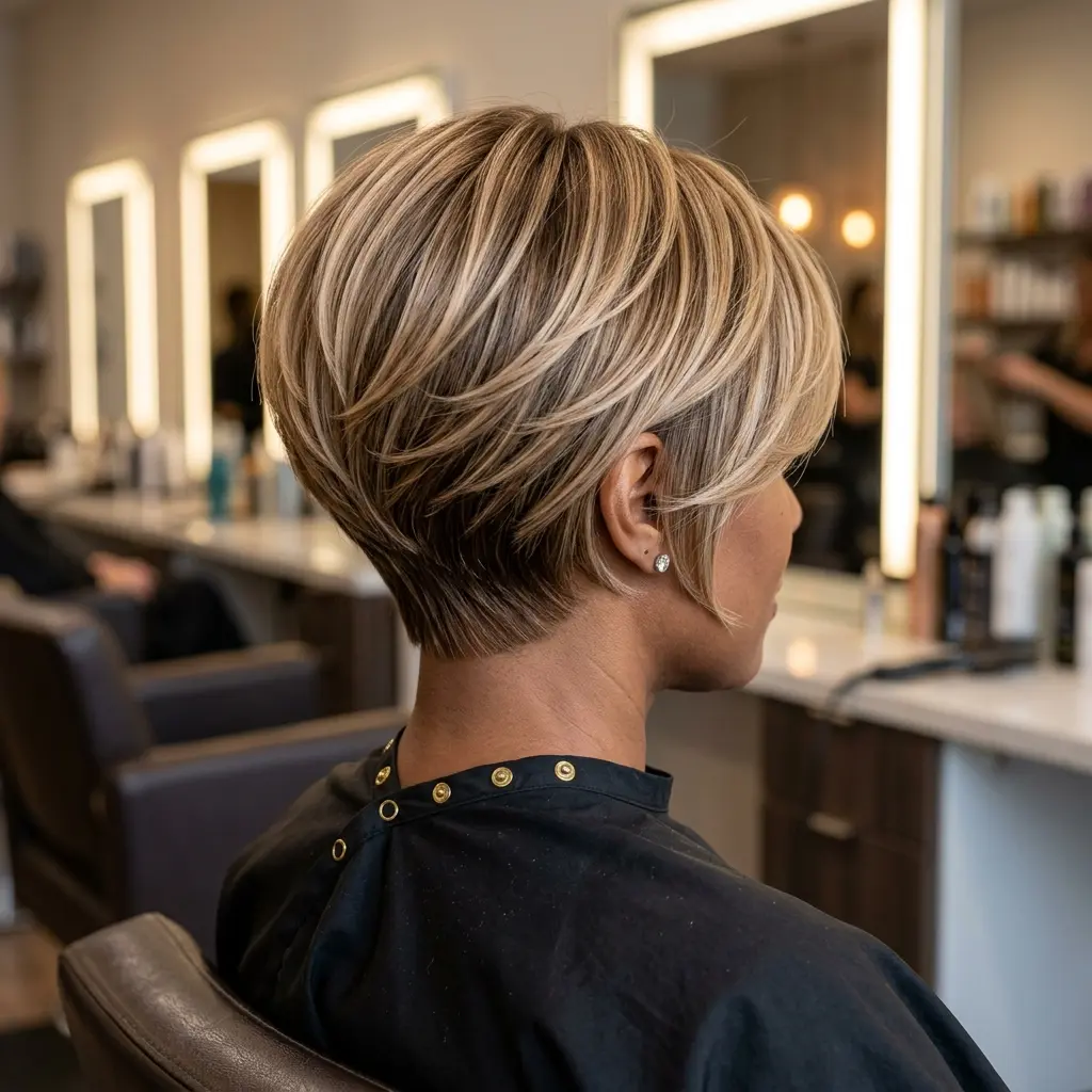 #2 Stylish Short Stacked Pixie Bob