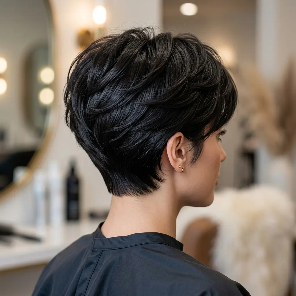 #2 Chic Long Layered Pixie Cut