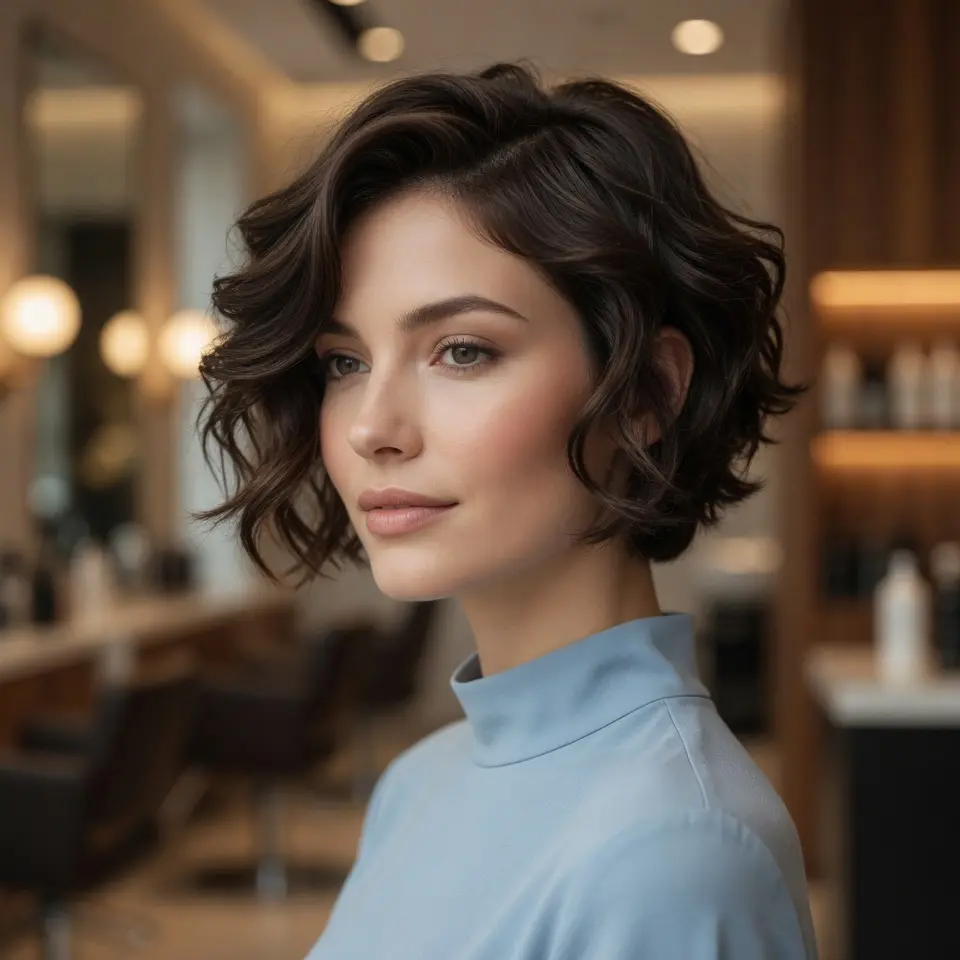 #22 Wavy Short Edgy Pixie Bob