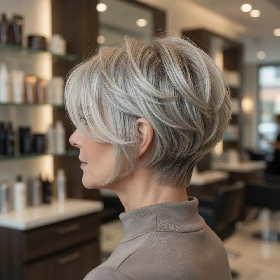 #3 Tapered Pixie with Waves for Thick Hair