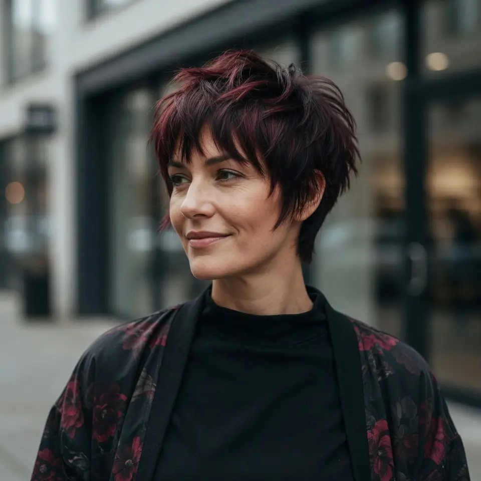 #3 Funky Pixie Bob Cut with Bold Texture