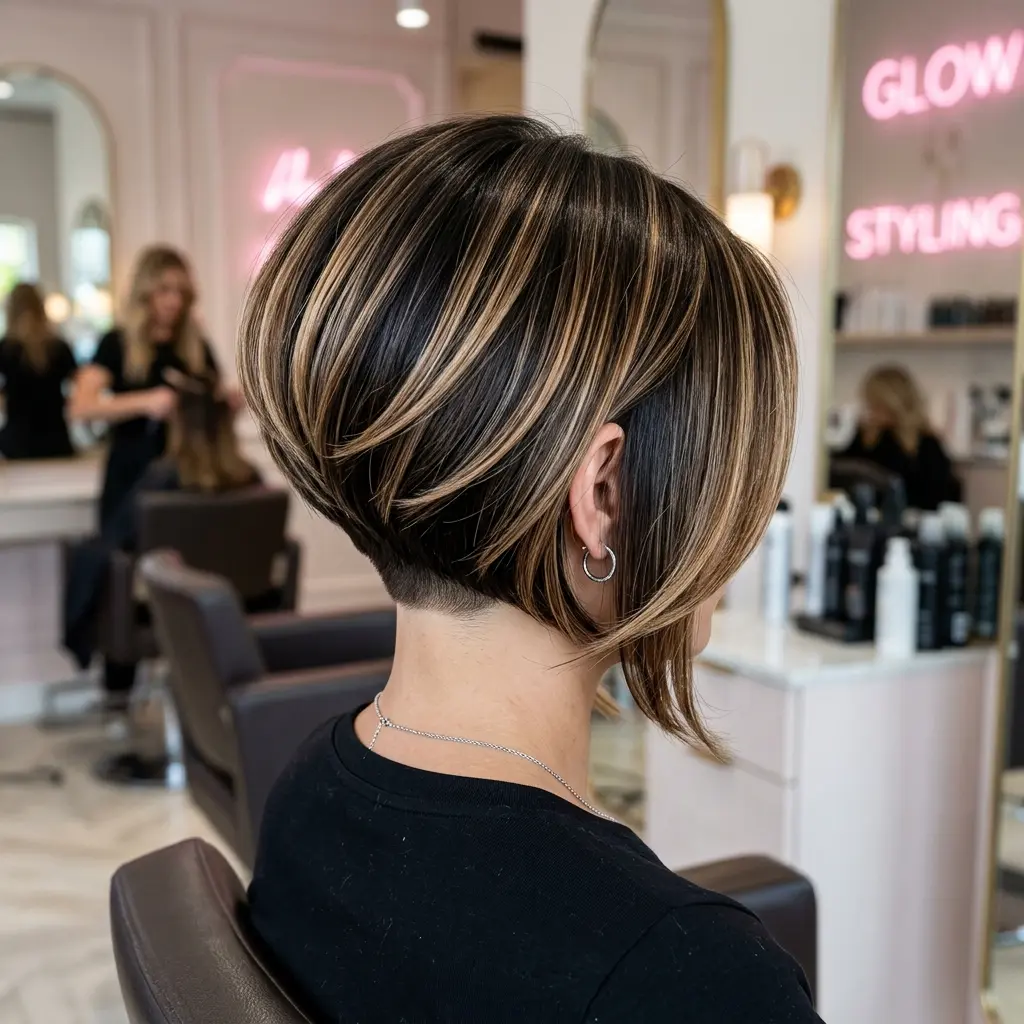 #5 Stylish Stacked Pixie Bob with Undercut