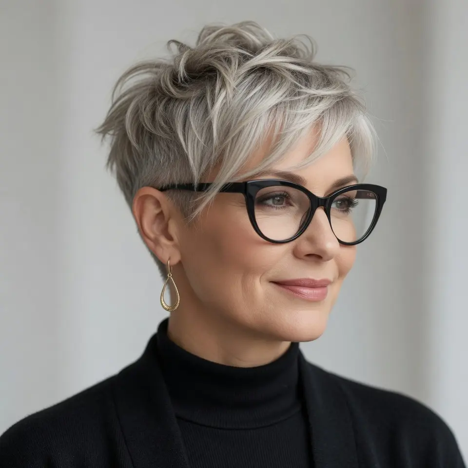 #5 Messy, Straight Pixie Cut