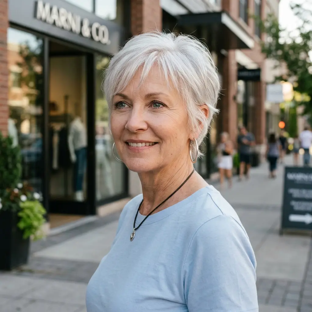 #6 Textured Pixie Cut with Subtle Silver Tones