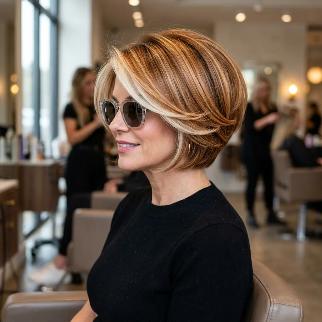 #6 Stylish Short Stacked Pixie Bob with Highlights